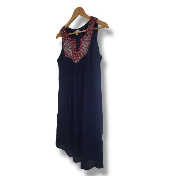 🌿Westport Petites Womens Small Embroidered Sleeveless Lined Boho Dress🌻 - Picture 3 of 12